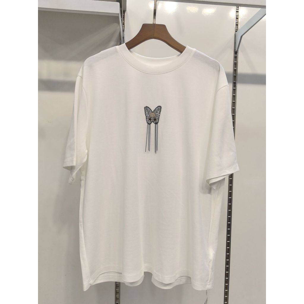 Camiseta de manga curta para maternidade, solta, tamanho grande, exclusiva, roupa de maternidade