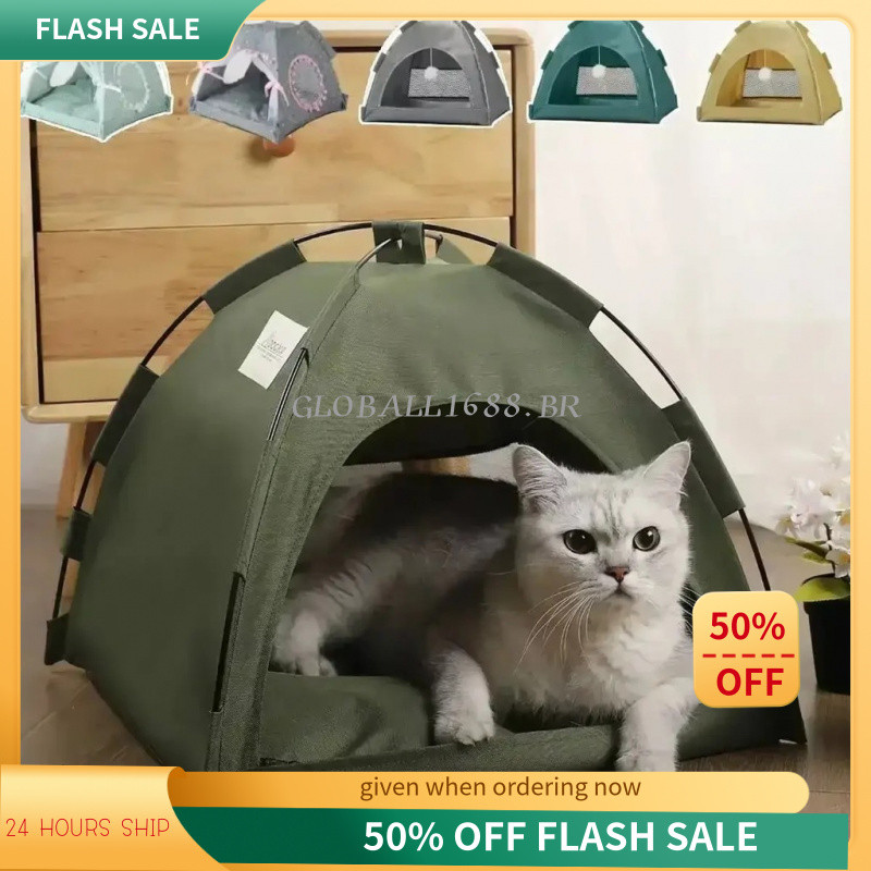 { Pronto Estoque } Cama De Barraca Pop-Up Aconchegante Para Animais De Estimação