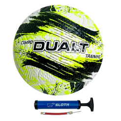 Bola Futebol de Campo Dualt Training PVC Resistente + Bomba de Ar