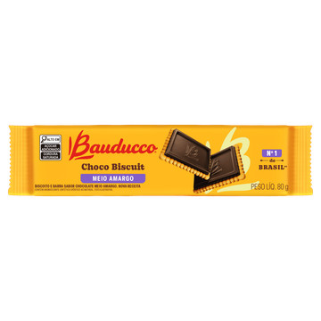 Bauducco Choco Biscuit Meio Amargo 80g