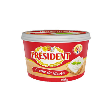 President Creme de queijo ricota Pote 380g