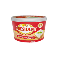 President Creme de queijo ricota Pote 380g