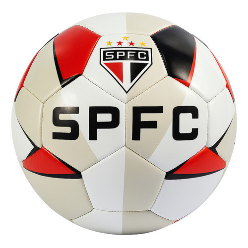 Bola De Futebol São Paulo Campo Licenciada Tamanho 5 Oferta Branco