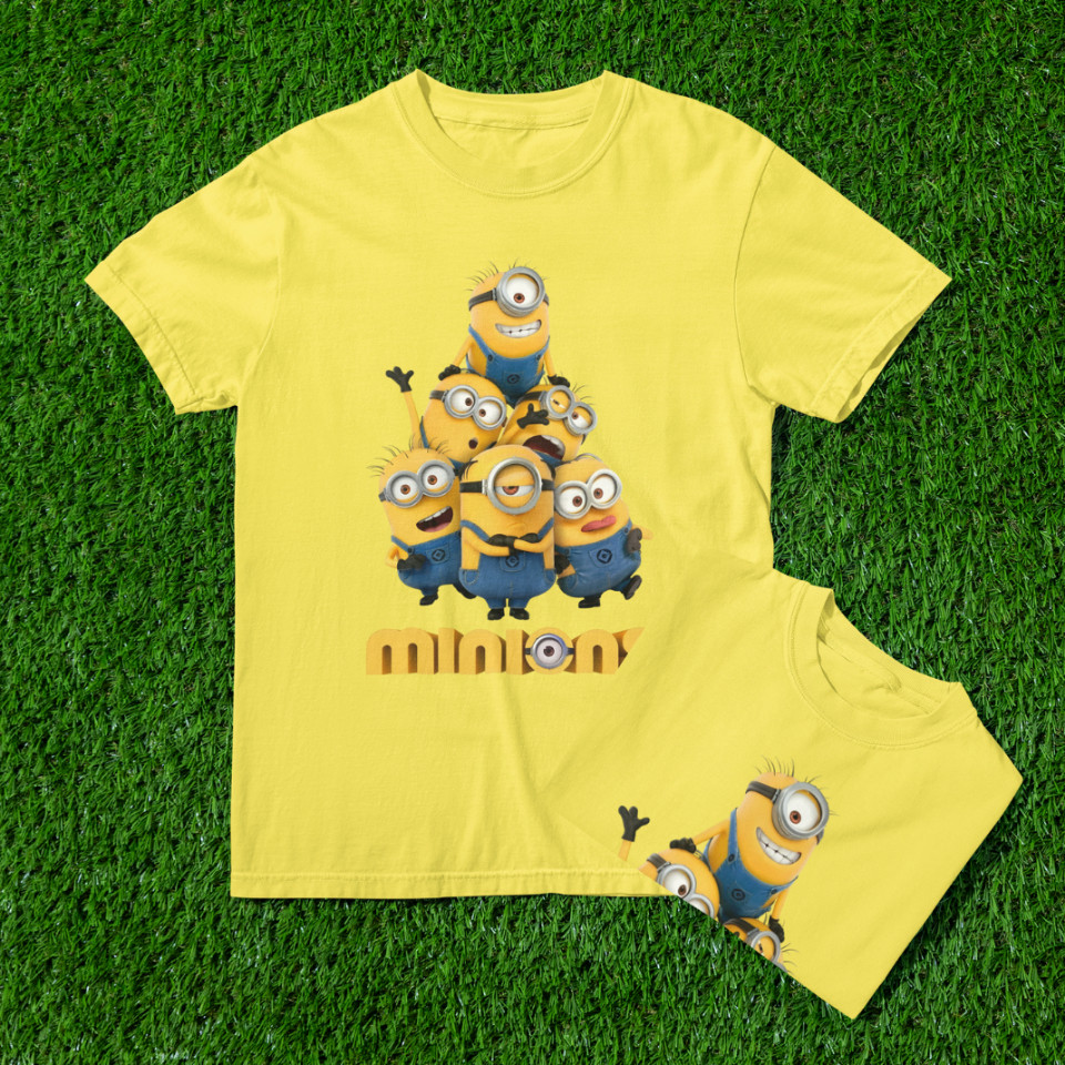 Camiseta Unissex Estampada Personagens MInions Filme 100% Algodão Envio Rápido