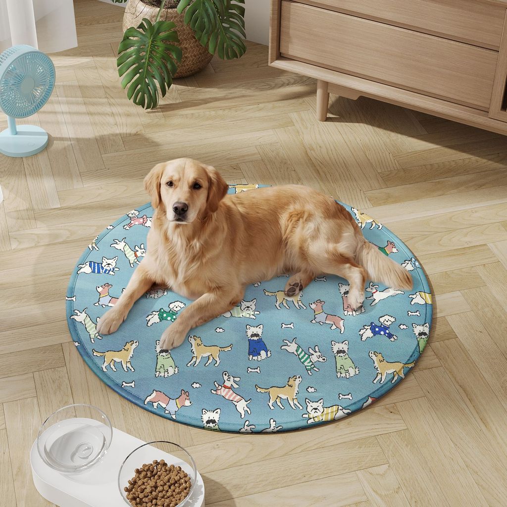 Tapete redondo de seda gelada para animais de estimação Ninho de resfriamento para animais de estimação Universal para g
