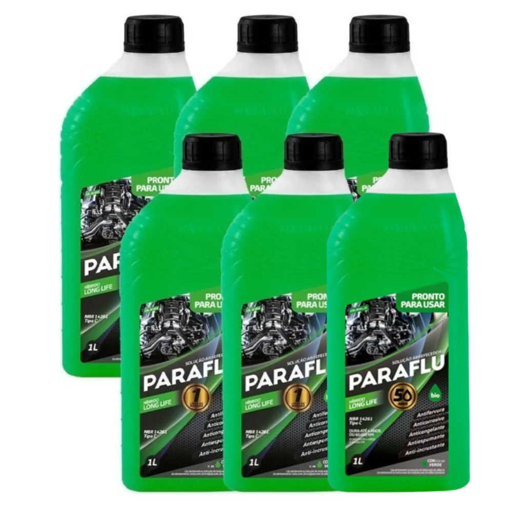 Aditivo Radiador Paraflu 6 Litros Hibrido VERDE Long Life Pronto para uso 103016