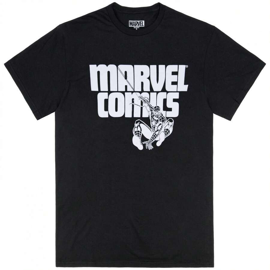 Camiseta Masculina Feminina Oversized Estampa Marvel Comics Homem-Aranha Branco, Camiseta Streetwear Marvel, Camiseta