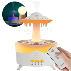 Umidificador Nuvem De Chuva Com Som Relaxante E Aromaterapia