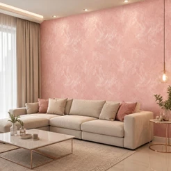 Papel de Parede Cimento Queimado Rosa Autocolante Vários Modelos 3 metros