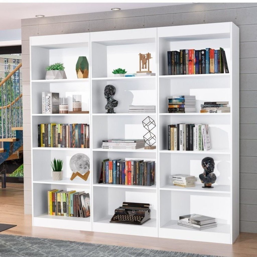 Estante Livros Multiuso 178CMX153CM Larissa Branco Branco