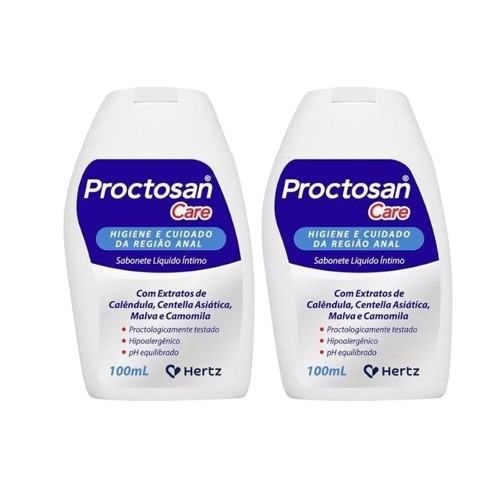 Kit com 2 Proctosan Care Sabonete Íntimo 100mL