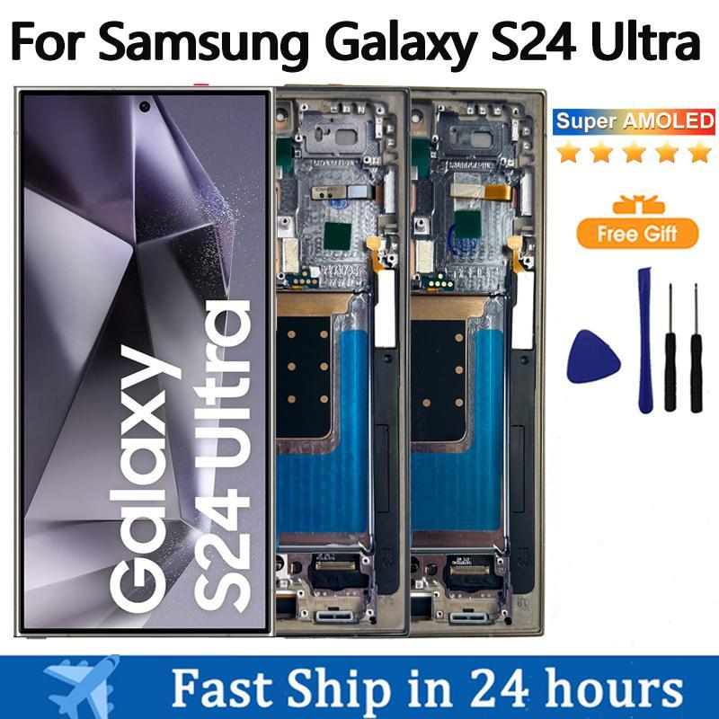 Tela Super AMOLED Para Samsung Galaxy S24 Ultra Display LCD De Toque Digitador A