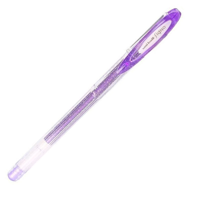 Caneta gel Sparkling Signo 0.7mm UM-120SP Violeta Uni-Ball