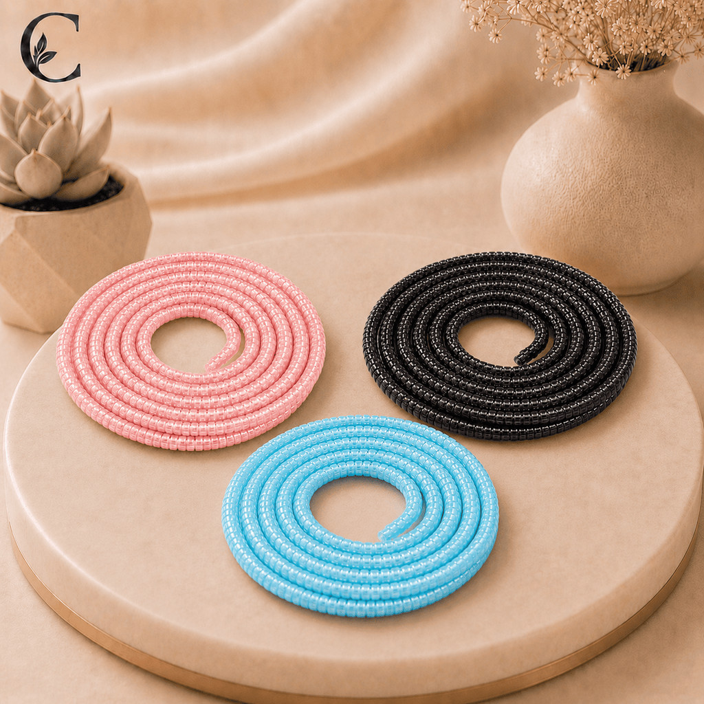 Espiral Decorativo para Proteger Cabo USB Carregador e Fone 1,64cm