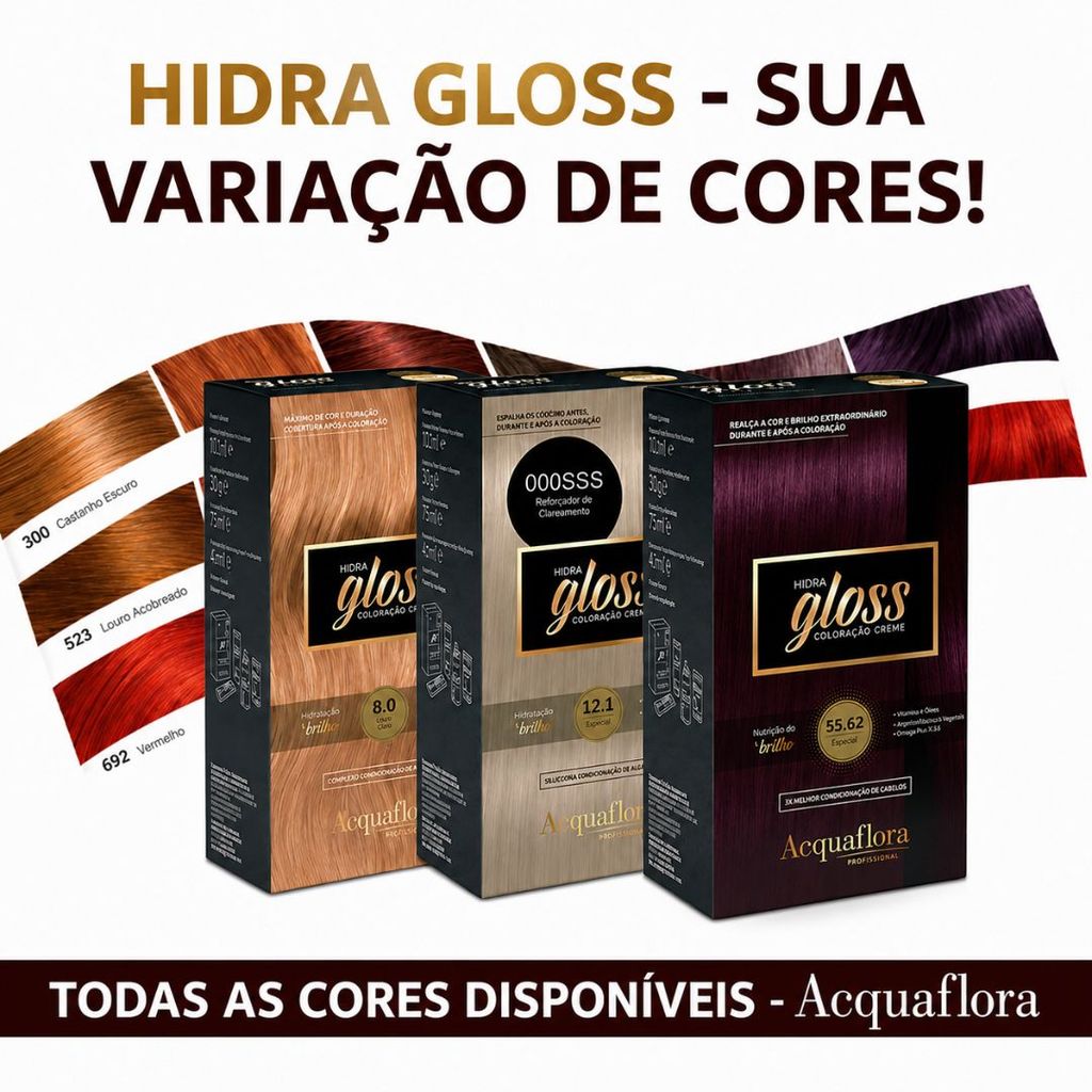 Coloração Hidra Gloss Escolha Sua Cor - Acquaflora