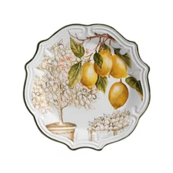 Conjunto 6 Pratos Rasos 28cm Branco Toscana Cerâmica Scalla