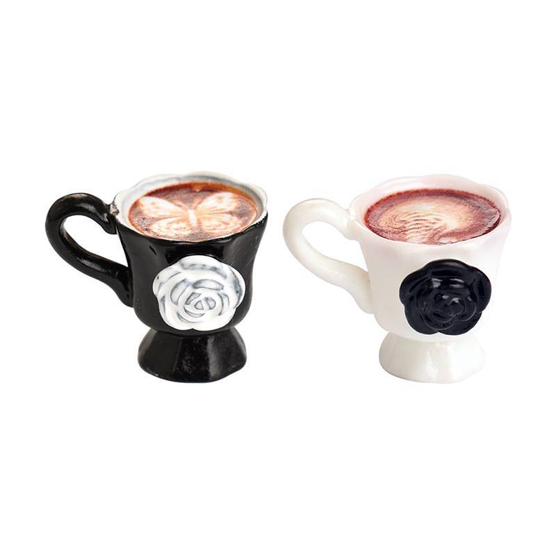 LOF 3 Pçs/set Casa De Bonecas Em Miniatura Rosa Xícara De Café Bebidas Cozinha Comida Para Acessórios Brinquedo Menina