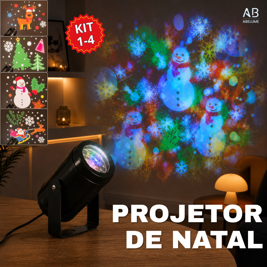 Projetor LED Natalino Decorativo Laser Jardim Luz Exterior Casa Desenhos Animados Decoração Especial