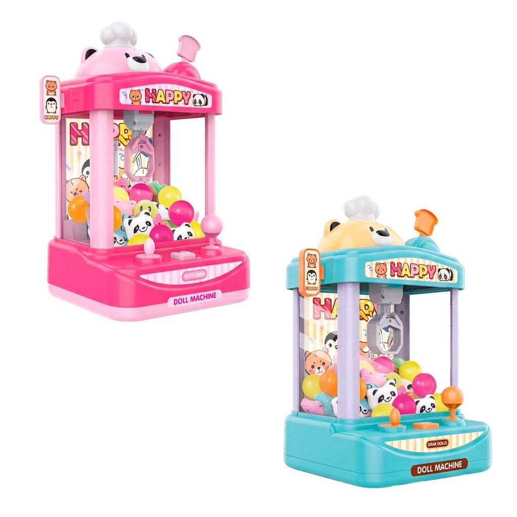 Mini Máquina De Pegar Bichinhos Garra Eletrônica Infantil Música e Luz Happy Time Maxi Toys