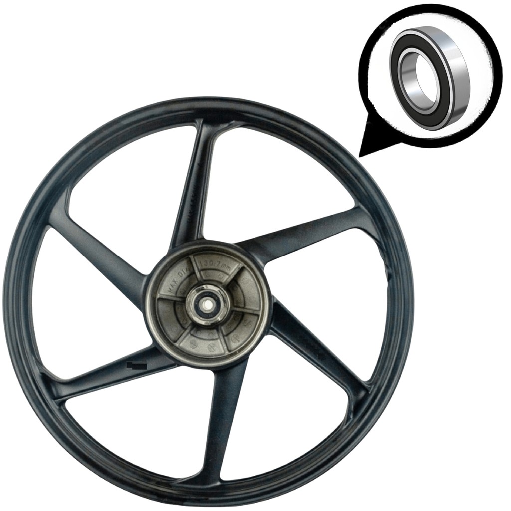 Roda Traseira Titan 150 E 160 Liga Leve freio tambor Lona Aro 18" SPEC 6 Palitos rolamentos Preto Fosco