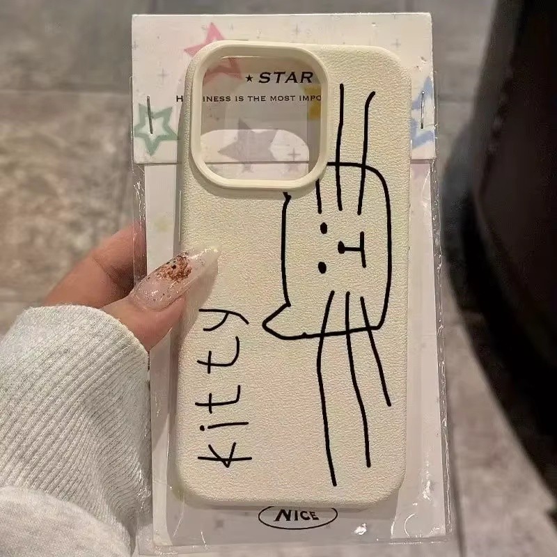 Abstrato Criativo Bonito Gato Linha Caso Para Samsung Galaxy A57 A37 A27 A07 A36 A26 A55 A15 A25 S26 Ultra S25 S24 S23 F