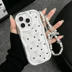 Borda Ondulada laços Capa Capinha Para Xiaomi 11 12 Lite Poco C65 C71 C75 F3 F5 X3 X4 X6 X7 X5 M3 M4 M6 Pro Anti-queda
