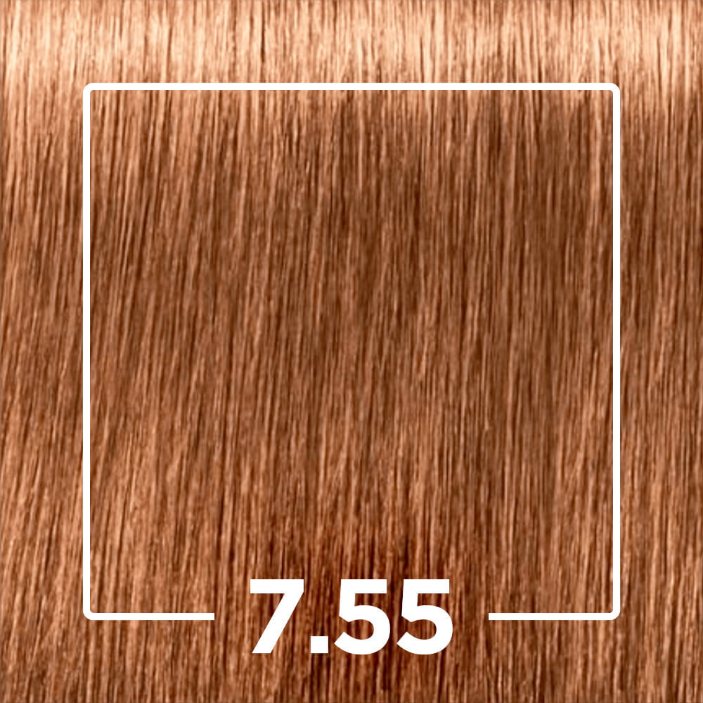 Tintura Profissional Igora Louro Médio Dourado 7.55