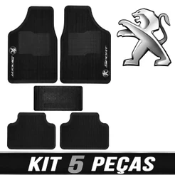Tapete Borracha Peugeot 5 peças Carro Automotivo Impermeável 206 207 208 2008 206 307 308 408 3008