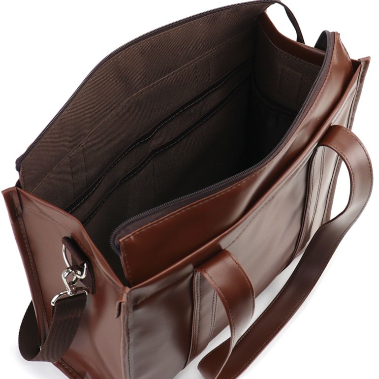 Kit Bolsa Tote Midi com Alça + Térmica Move Média Marrom Cacau — imagem 2 de 2
