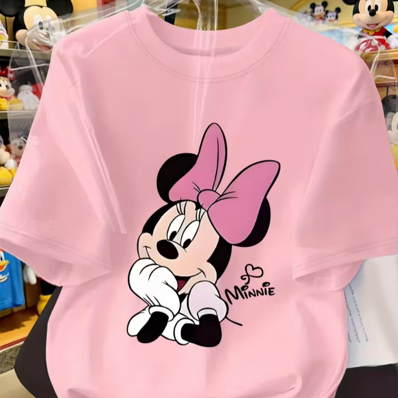 CAMISETA ADULTA INFANTIL FEMININA MINNIE DELICADA CRIANÇA BLUSA MAE E FILHA MODERNA TENDENCIA PEQUENAS MENINAS ESTILOSA