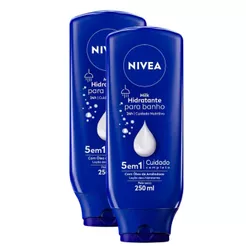Kit 2 Hidratante para Banho Nivea Milk 250ml