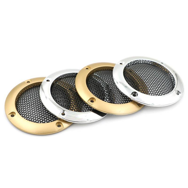 [Zutimy] 2pcs 2 " Polegadas Tampa Do Alto-Falante De Áudio Círculo Decorativo Grade De Malha De metal COD