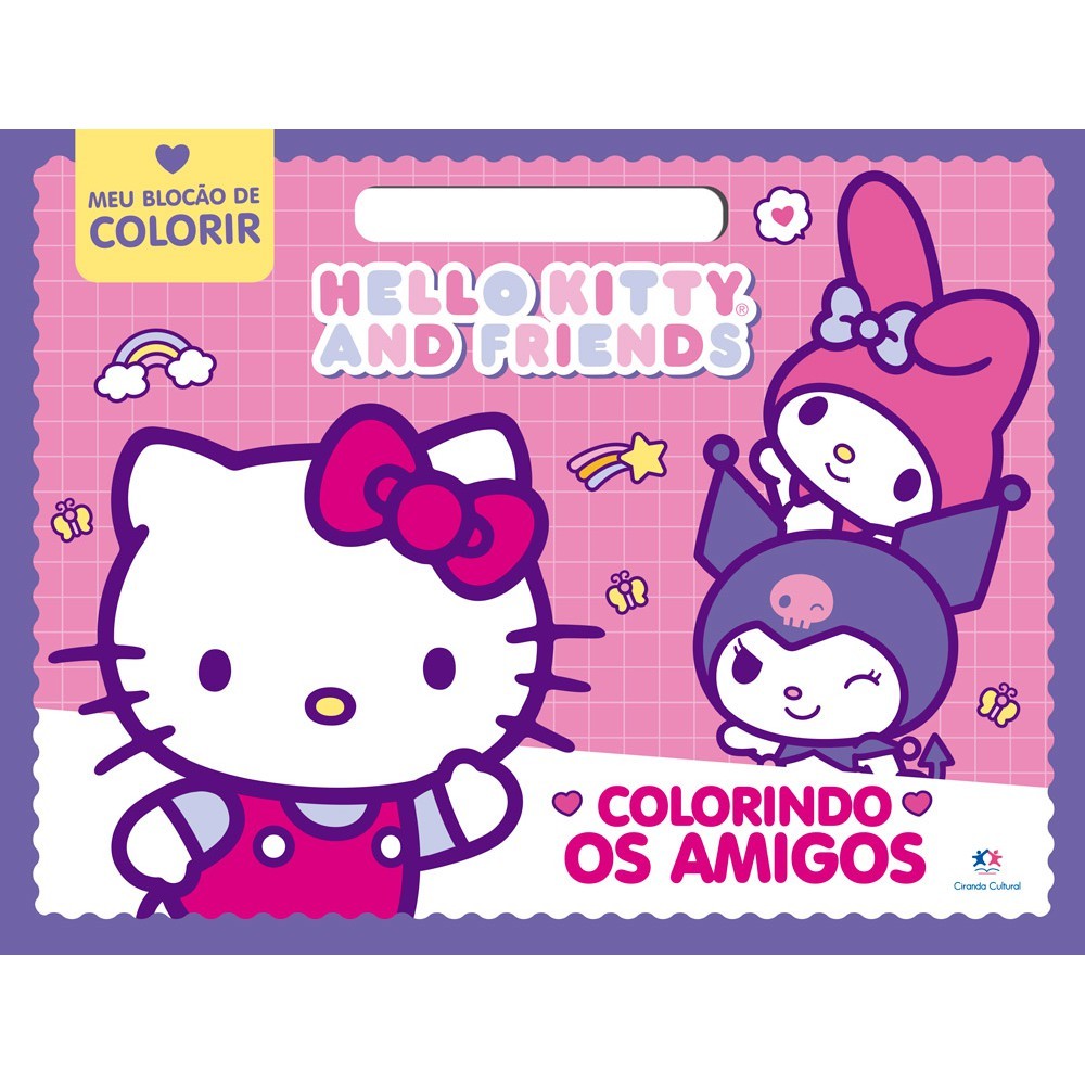 Livro Hello Kitty - Colorindo os amigos - Meu Blocão de Colorir