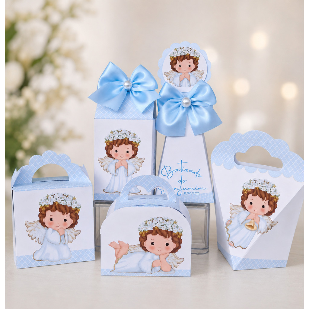 BATIZADO AZUL Kit Festa  Lembrancinhas Personalizadas | Caixinhas para Festa Infantil