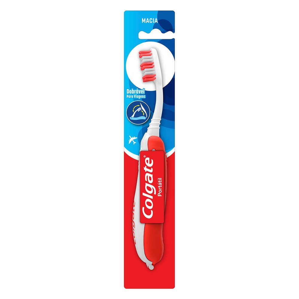 Escova Dental Colgate Portátil Dobrável Macia 1 Unidade