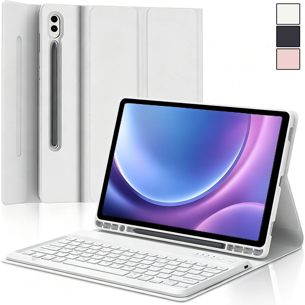 Para Samsung Galaxy Tab S10 FE Plus/S9 S8 S7 Teclado Com Auto Wake/Sleep Case