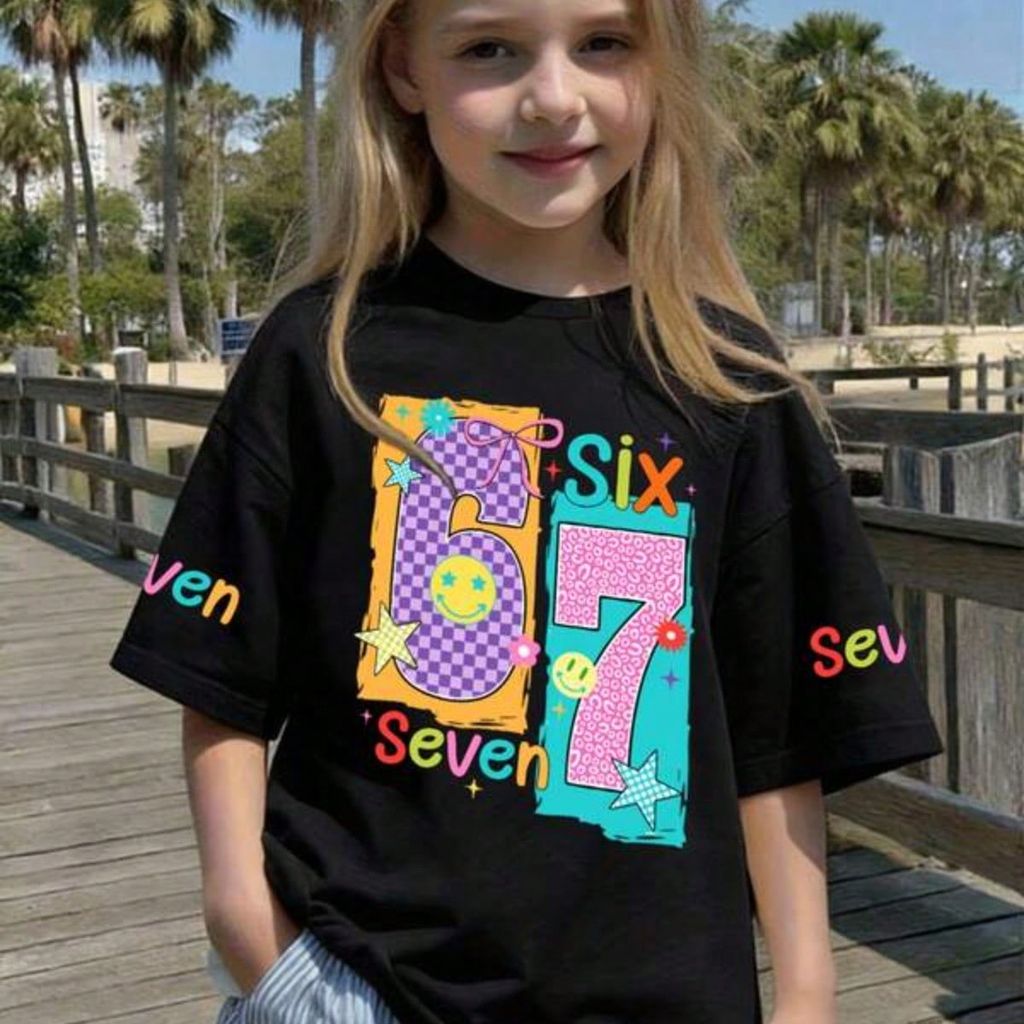 Camiseta infantil Estampado Six Seven - Estampas Exclusivas Para Criança 100% Algodão
