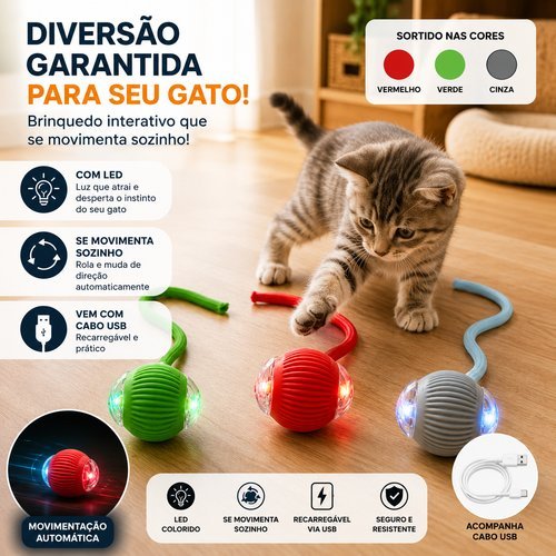Brinquedo Bola Interativa Movimentacao Automatica Entretenimento Inteligente Sortido