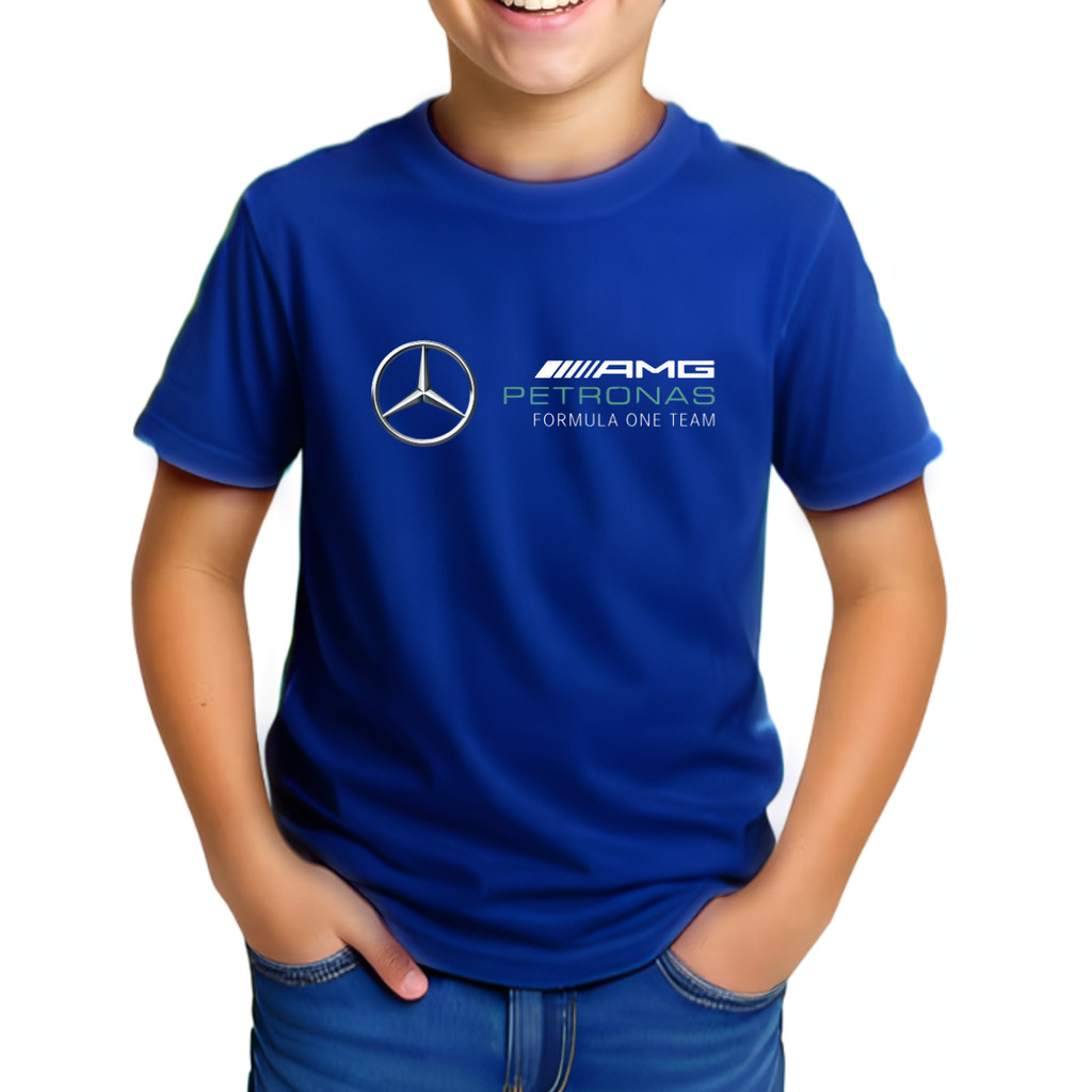 Camiseta Mercedes Amg Masculina Infantil Juvenil Camisa Estampada 100% Algodão N° 2 ao 16 Lançamento