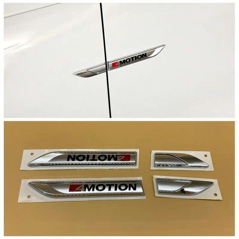 Aplicar Ao tiguan 2010-2017 4 Unidades 4MOTION Porta Folha Placa Mesa 4motin Tronco 4 Unidade Etiqueta Marcador Lateral