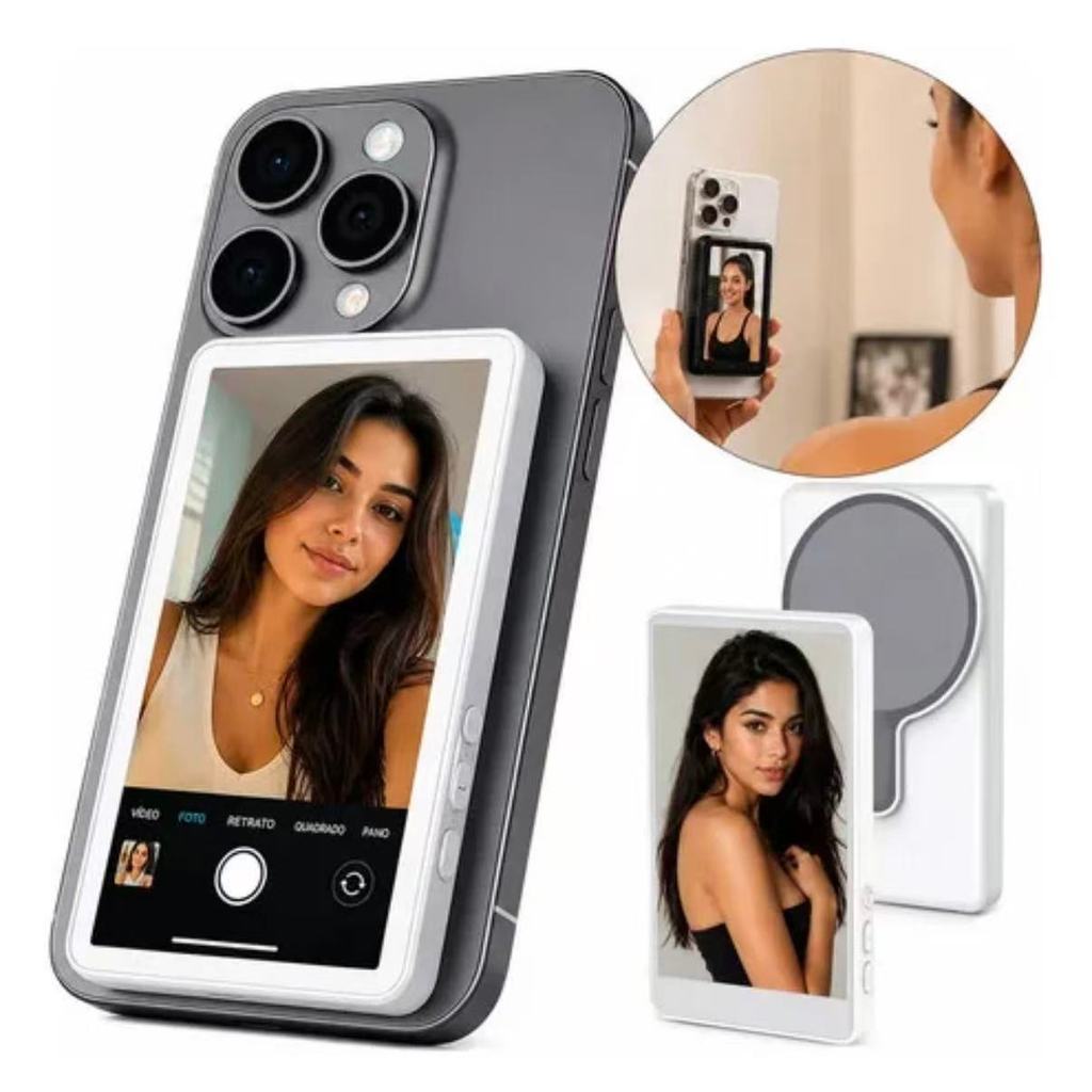 Tela Magnética para Celular, Monitor para Câmera Traseira, Selfie, Vlog e Gravação 2026！