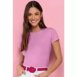 Blusa Feminina Básica Marialícia Lilás