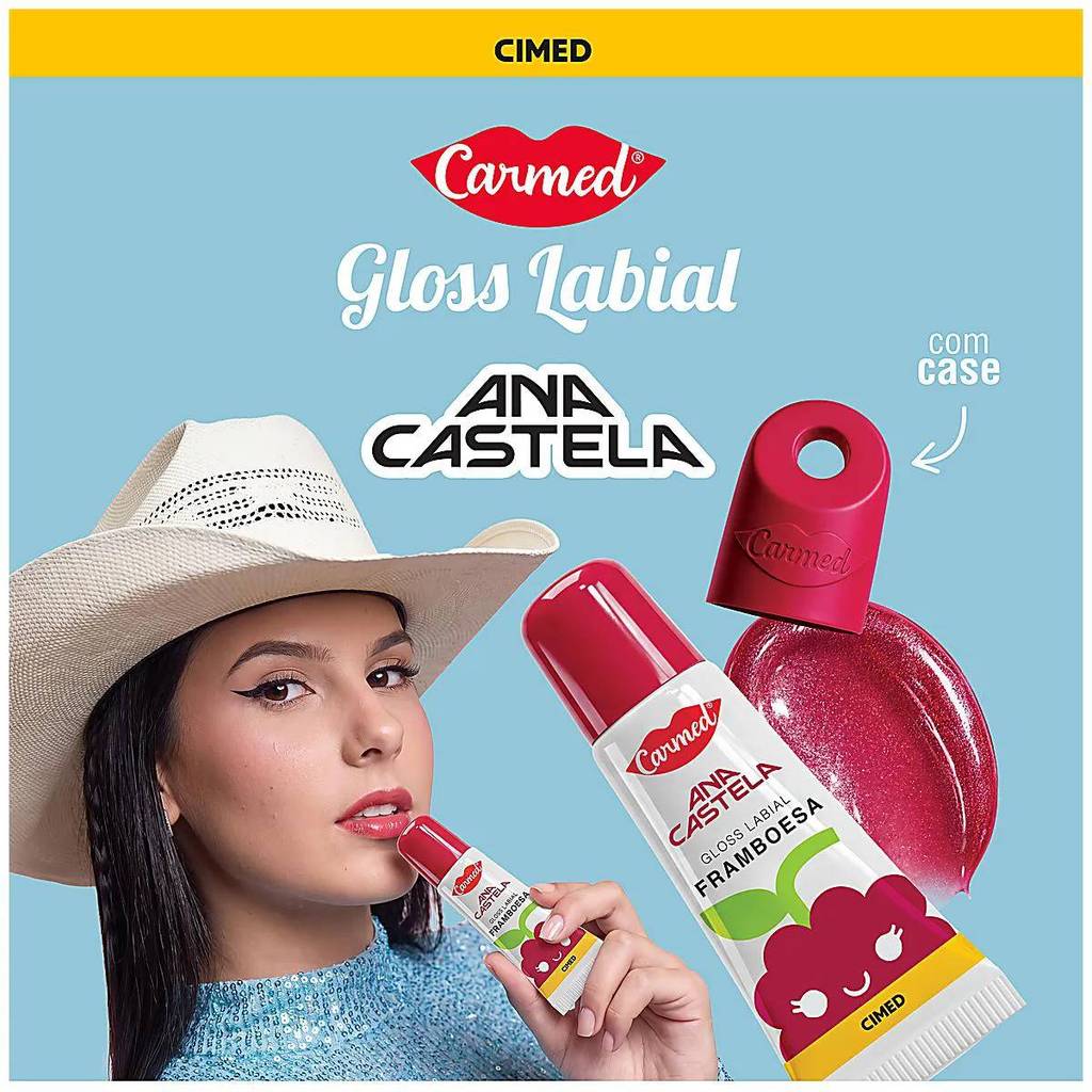 Gloss labial Carmed Framboesa feat. Ana Castela 5g