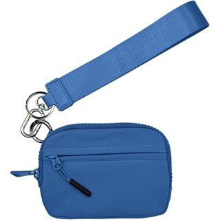 Porta-chaves, bolsa compacta, à prova d'água, de nylon, com alça de mão estilosa.