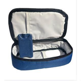 Estojo Bolsa AZUL  Térmica Porta Canetas De Insulina + KIT 06 GELOS GELOTECH 100ML