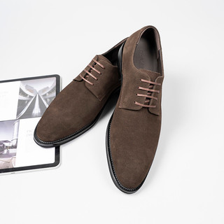 Riancess estilo britânico camurça couro Derby sapatos masculinos negócios casuais sapatos masculinos de couro fosco