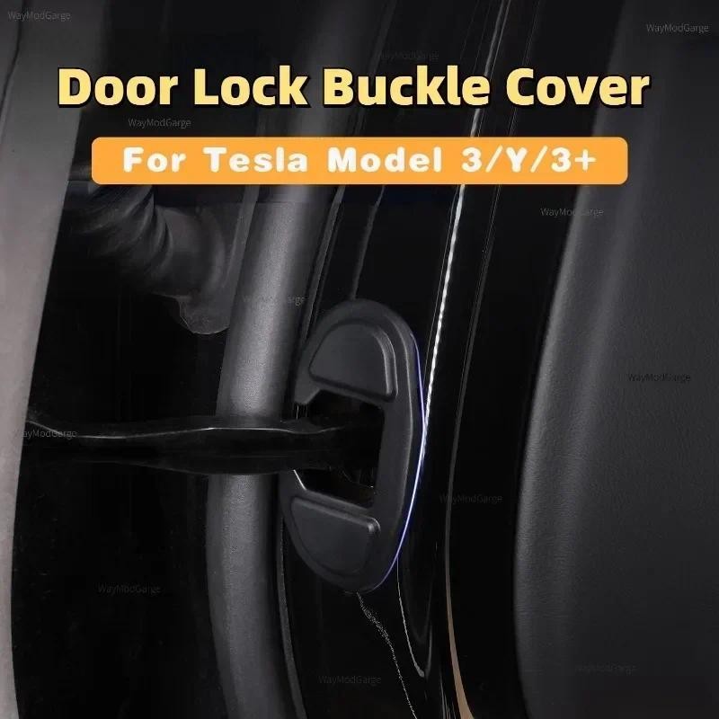 Capa De Fivela De Fechadura De Porta Para Tesla Modelo 3/Y/3 + Highland De Carro Protetora Traseira Acessórios De Plugue
