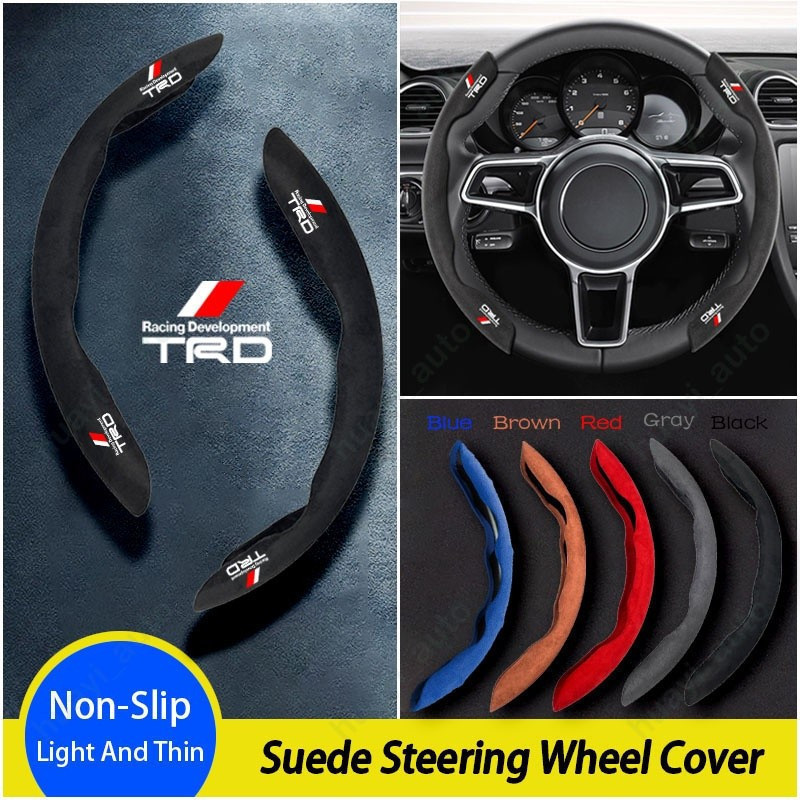 Capa de Volante em Suede de Alta Qualidade Toyota Trd, Acessórios de Decoração para Carro pa