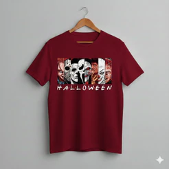 Camiseta Personagens de Filmes de Terror Unissex Clássicos Bt1308