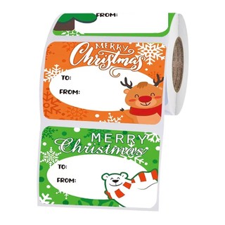 250/rolo Adesivos decorativos de Natal da série presente CKUN